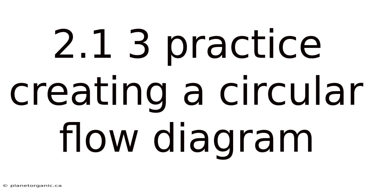 2.1 3 Practice Creating A Circular Flow Diagram