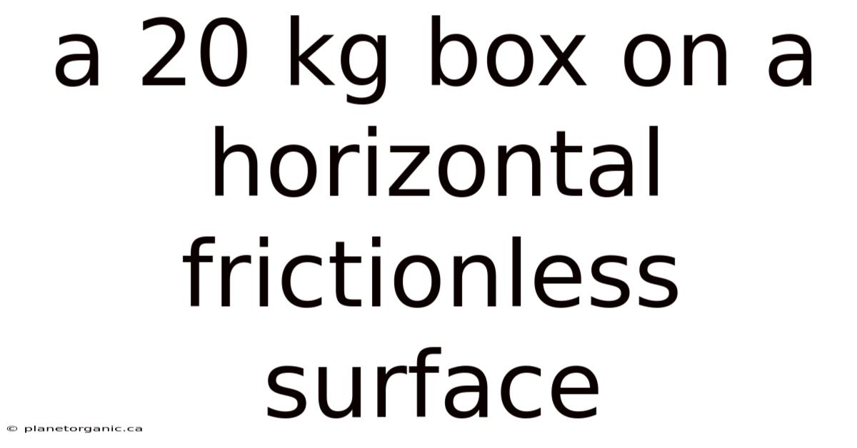 A 20 Kg Box On A Horizontal Frictionless Surface