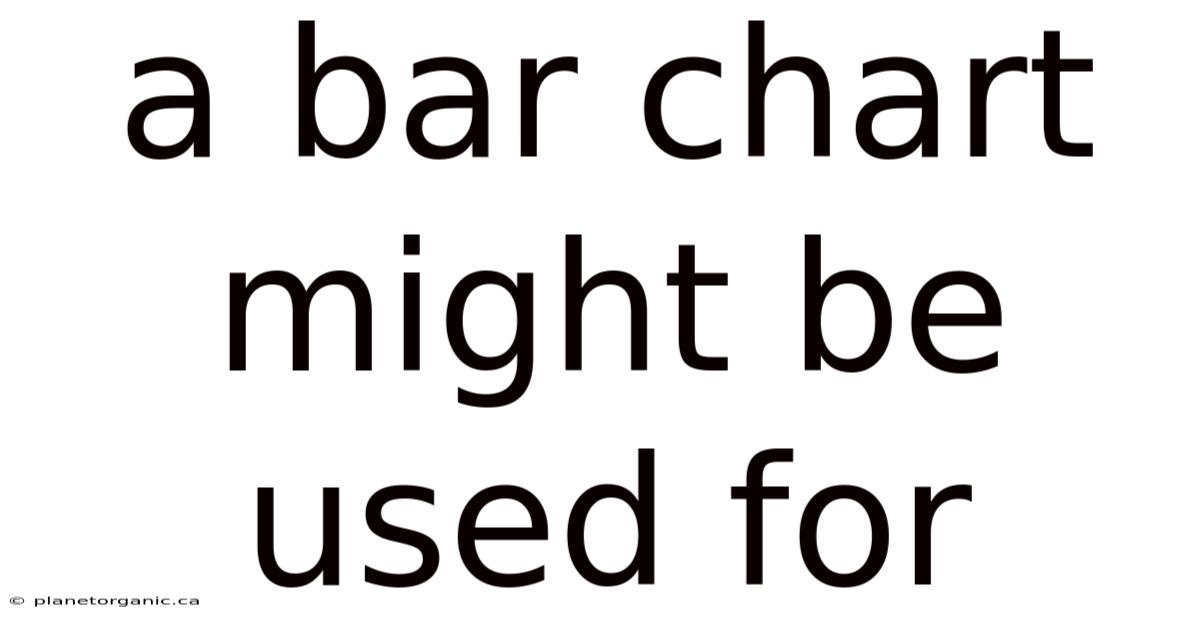 A Bar Chart Might Be Used For