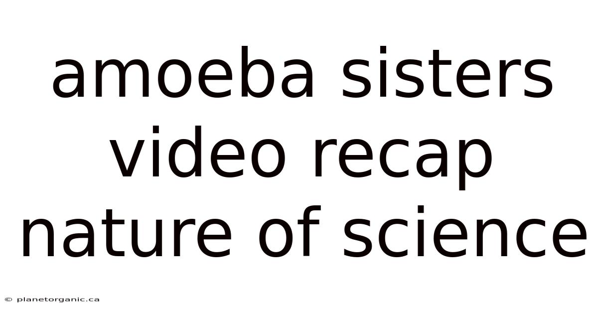 Amoeba Sisters Video Recap Nature Of Science