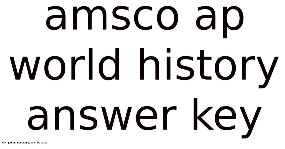 Amsco Ap World History Answer Key