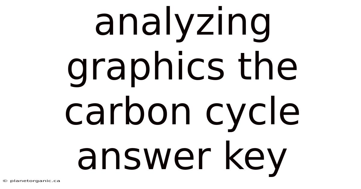 Analyzing Graphics The Carbon Cycle Answer Key