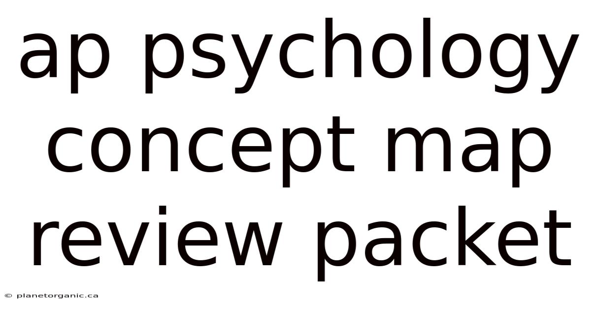 Ap Psychology Concept Map Review Packet