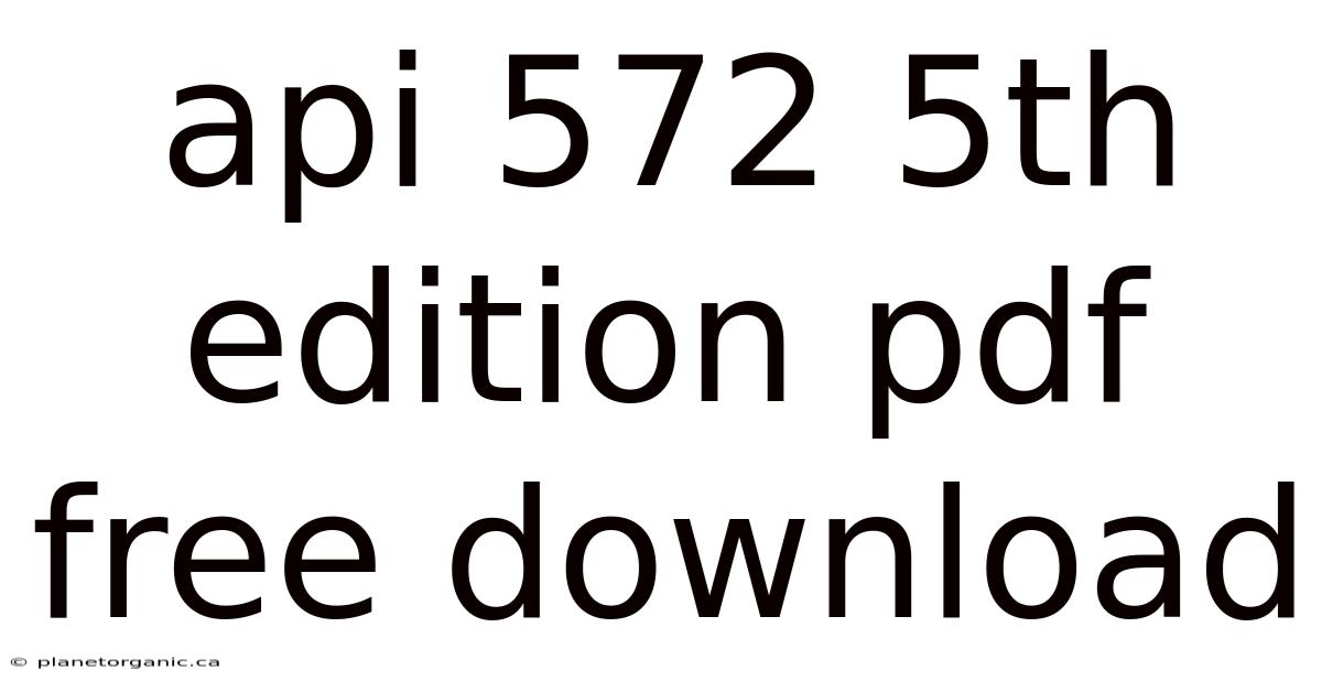 Api 572 5th Edition Pdf Free Download