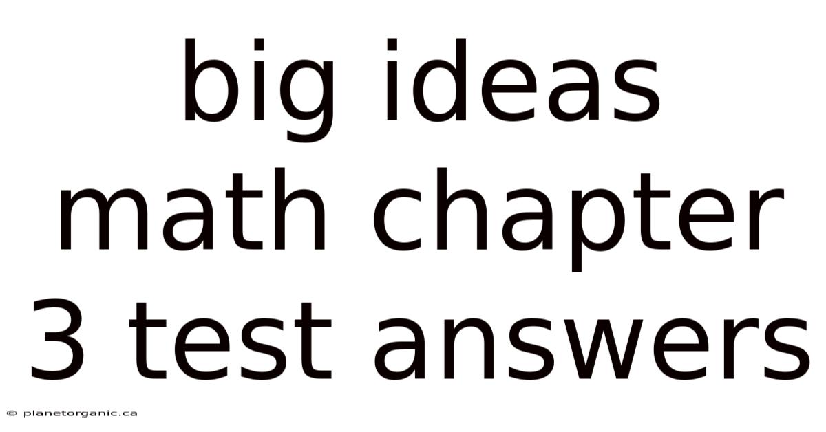 Big Ideas Math Chapter 3 Test Answers