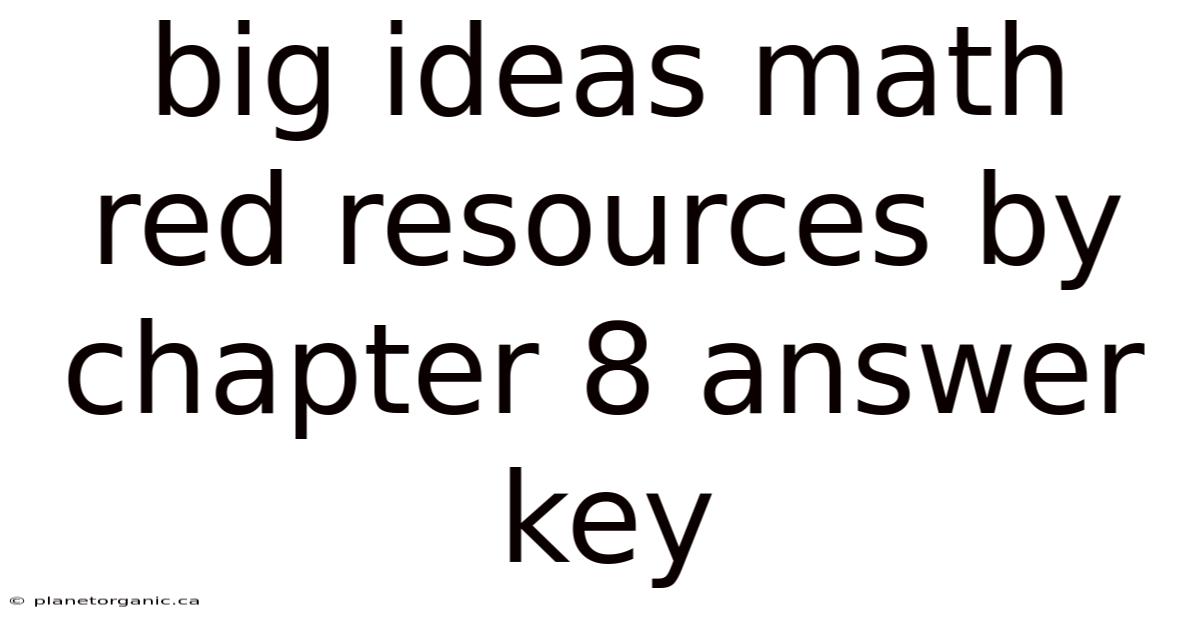 Big Ideas Math Red Resources By Chapter 8 Answer Key