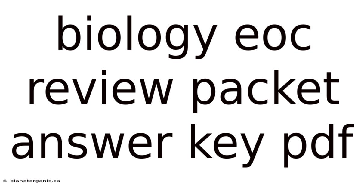 Biology Eoc Review Packet Answer Key Pdf