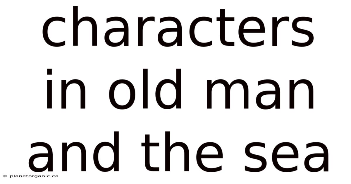 Characters In Old Man And The Sea