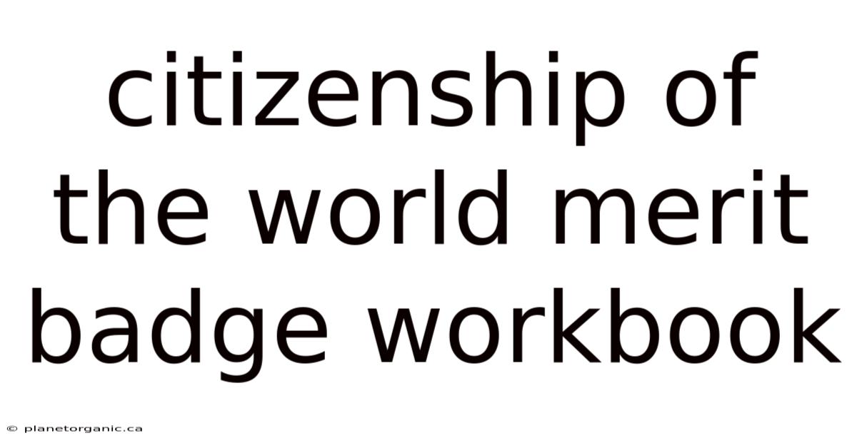 Citizenship Of The World Merit Badge Workbook