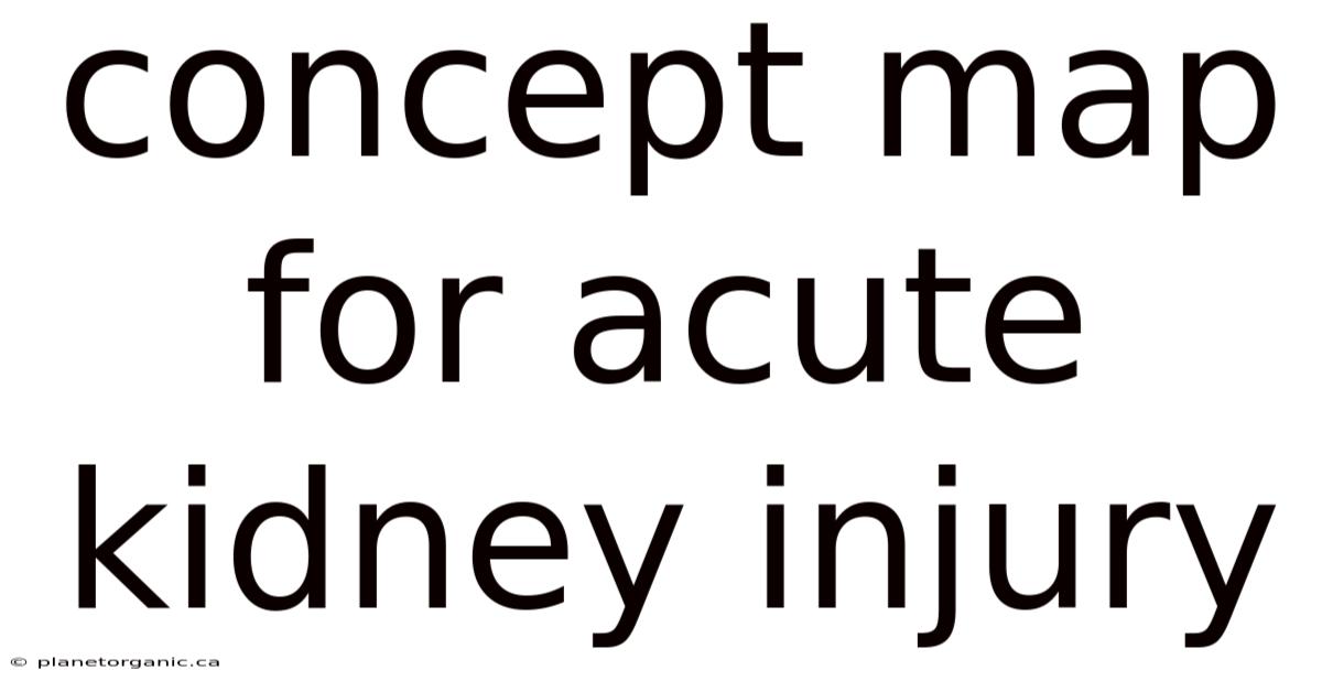 Concept Map For Acute Kidney Injury