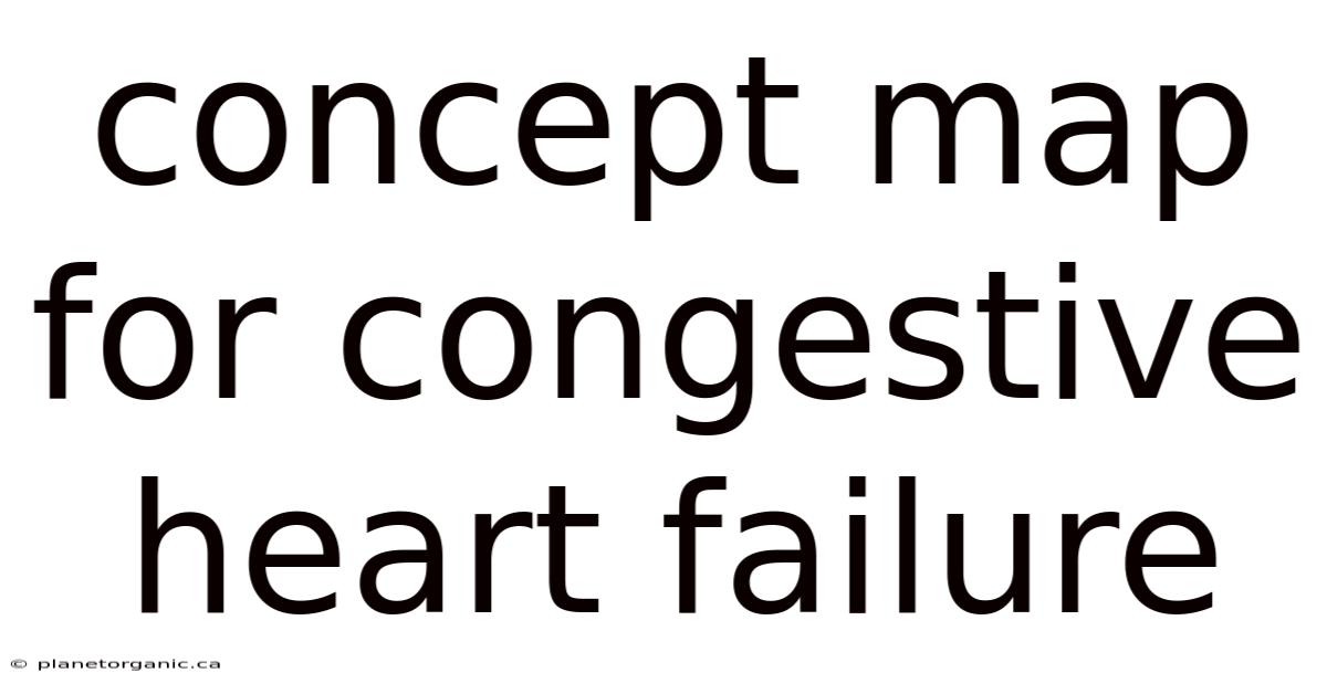 Concept Map For Congestive Heart Failure