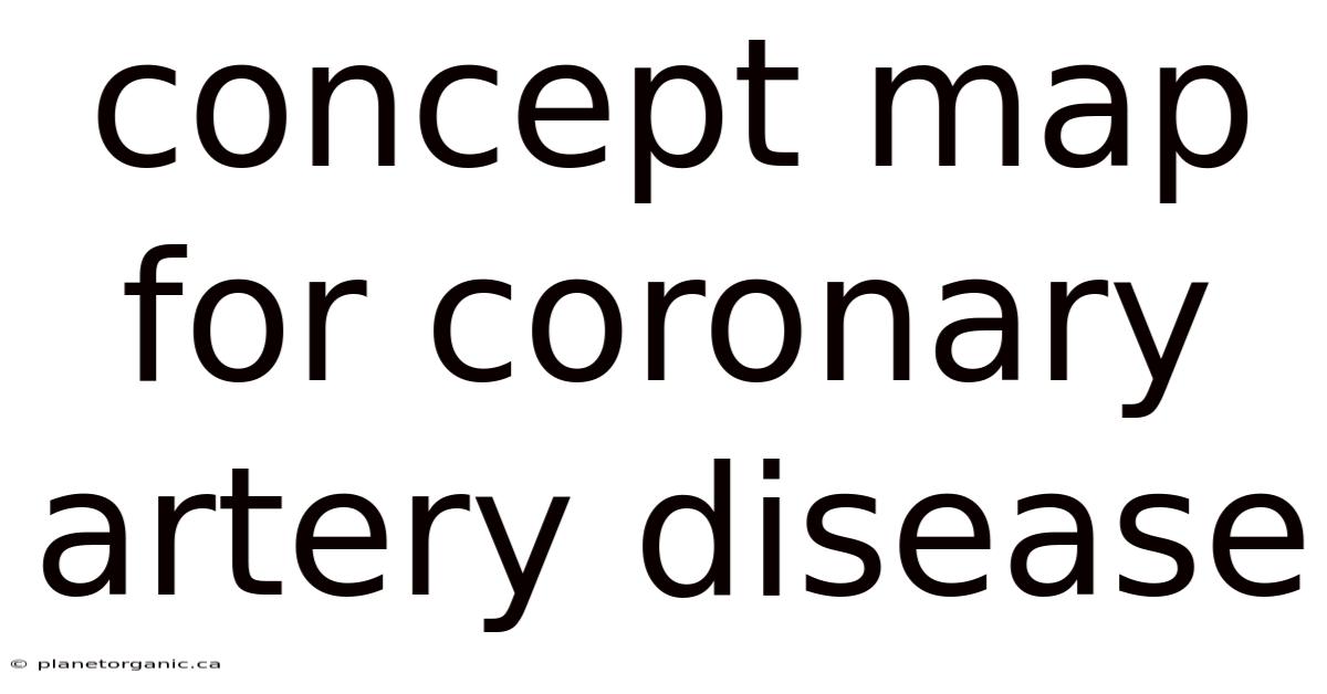 Concept Map For Coronary Artery Disease