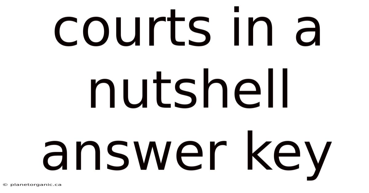 Courts In A Nutshell Answer Key