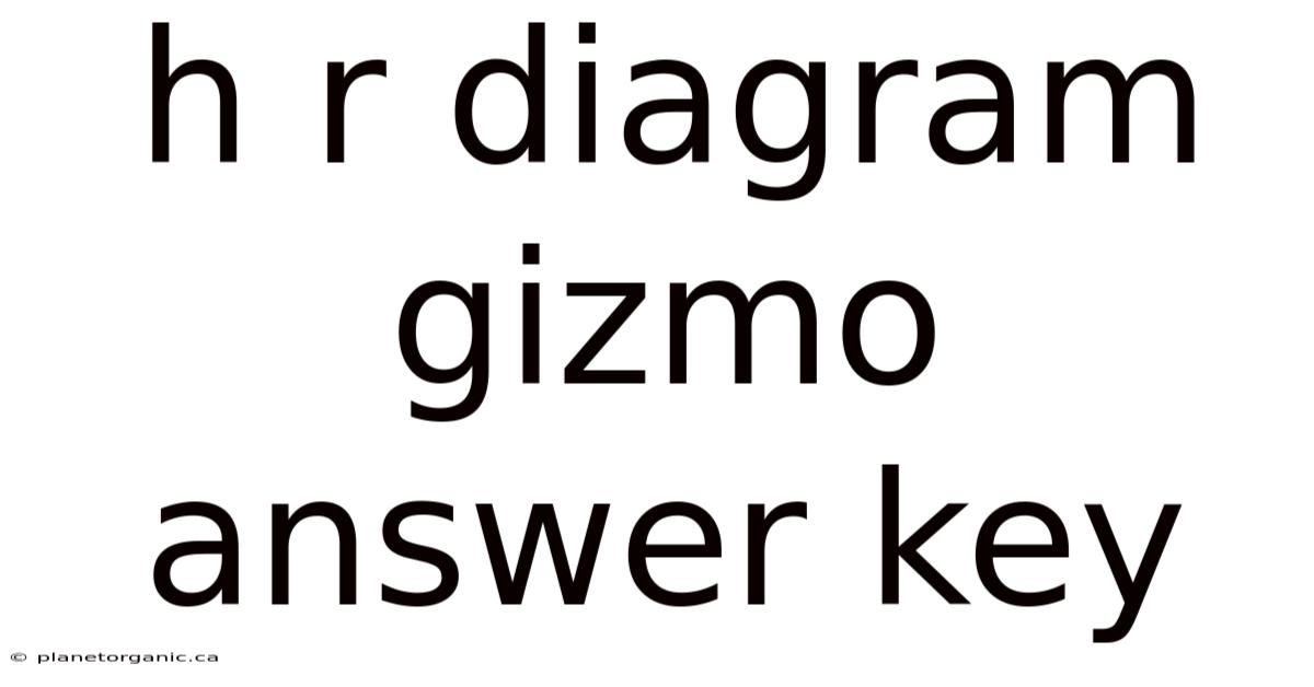 H R Diagram Gizmo Answer Key
