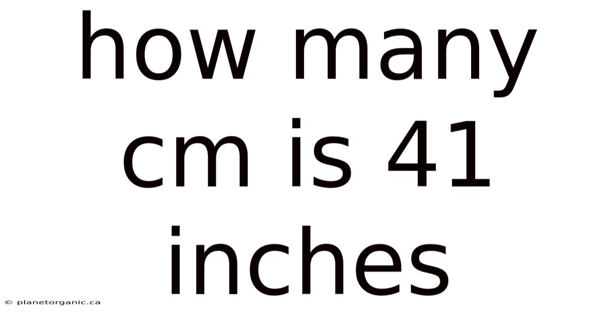 How Many Cm Is 41 Inches