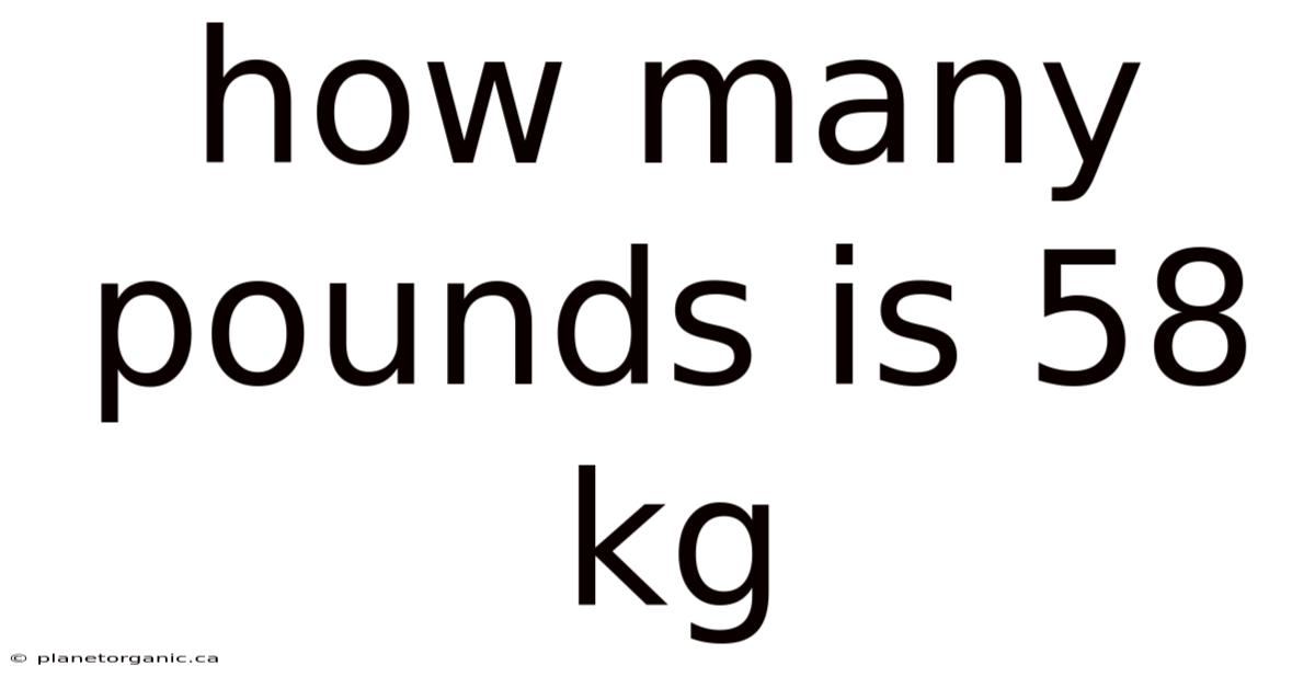 How Many Pounds Is 58 Kg
