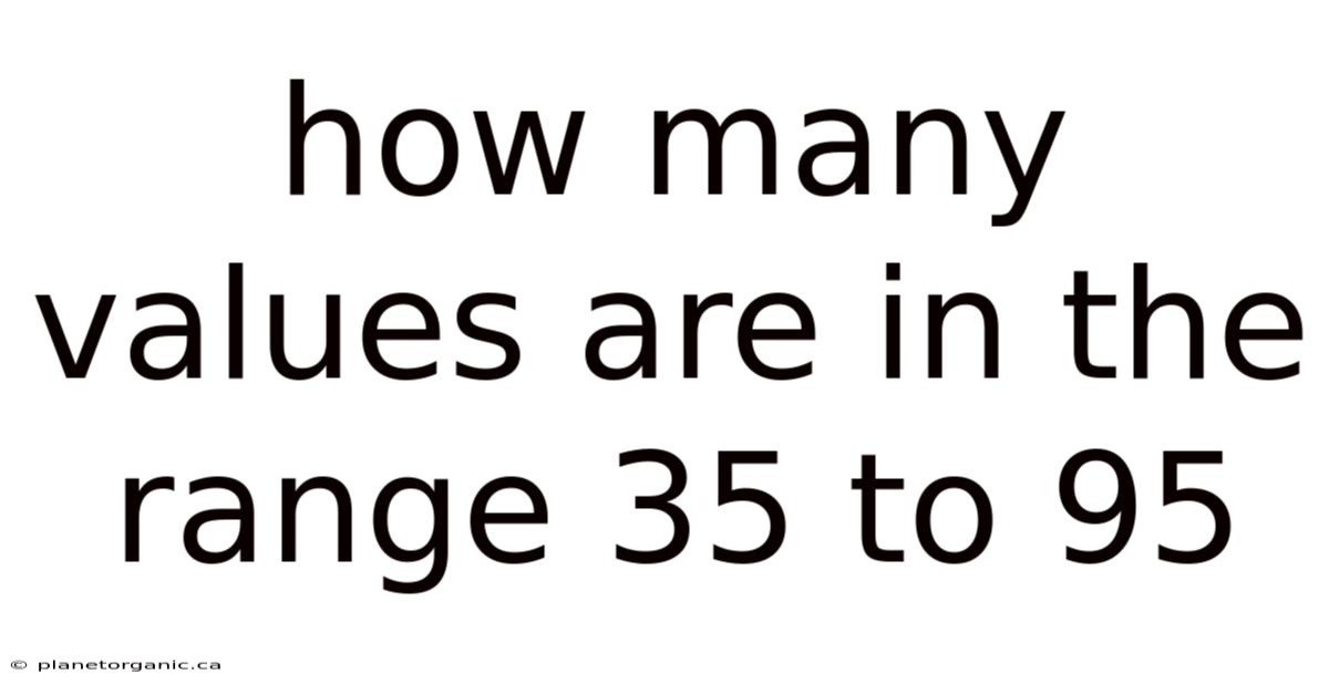 How Many Values Are In The Range 35 To 95