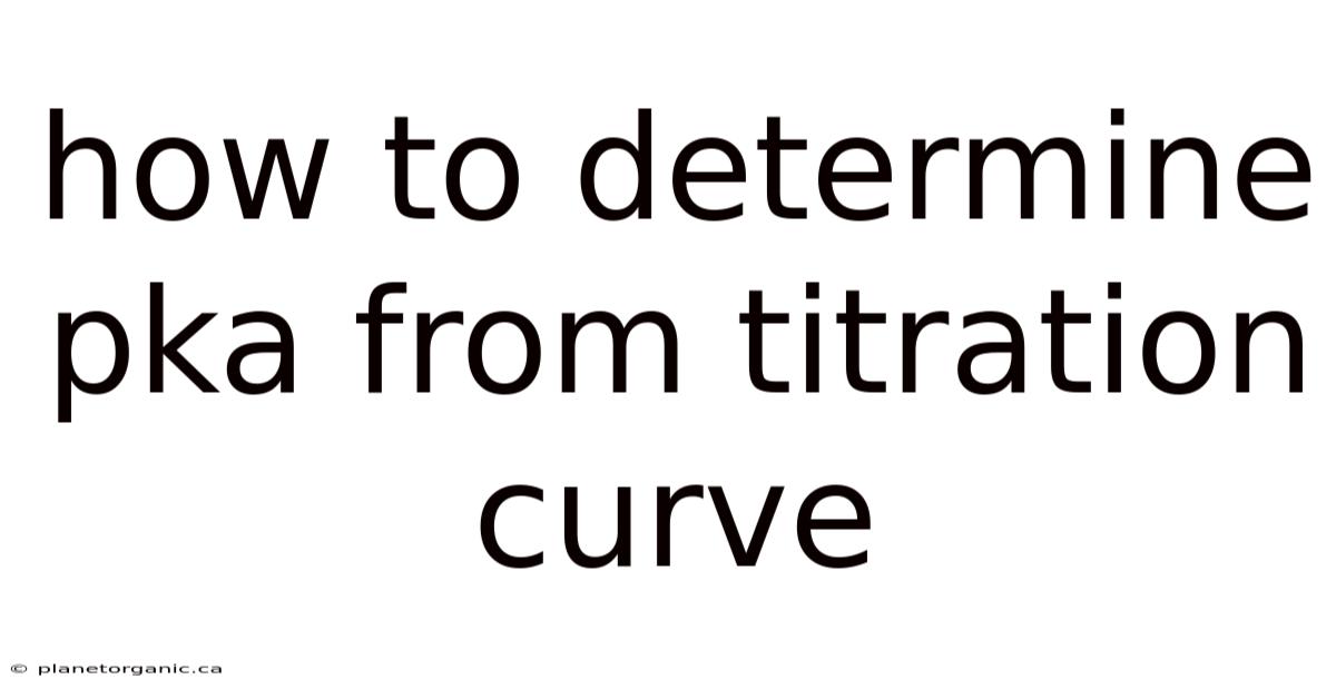 How To Determine Pka From Titration Curve