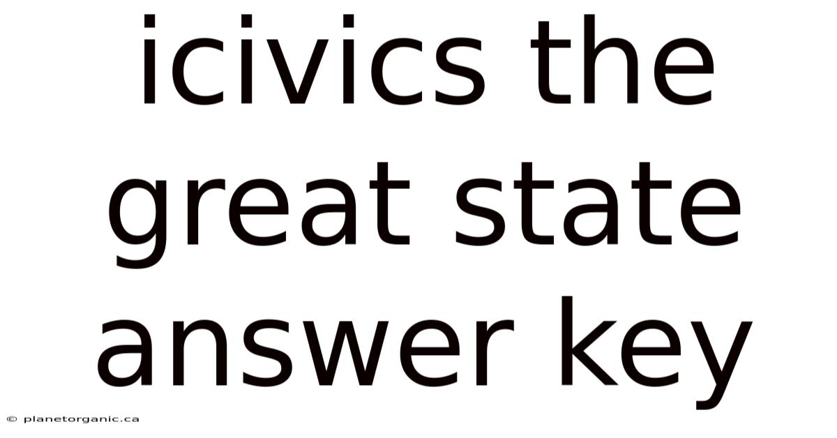 Icivics The Great State Answer Key