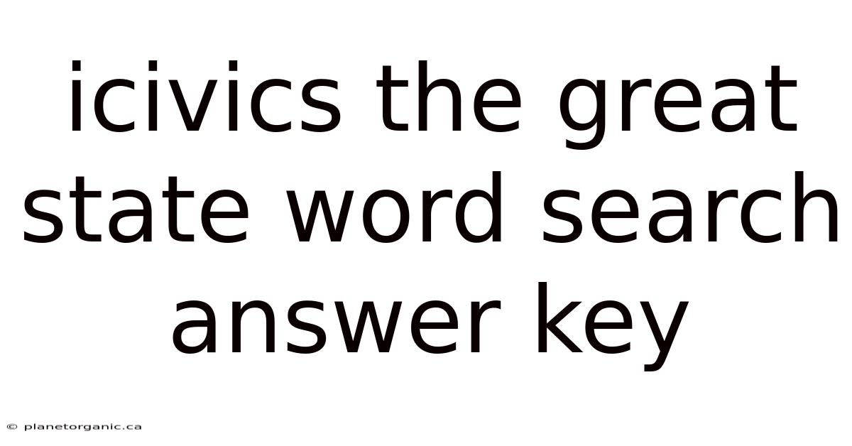 Icivics The Great State Word Search Answer Key