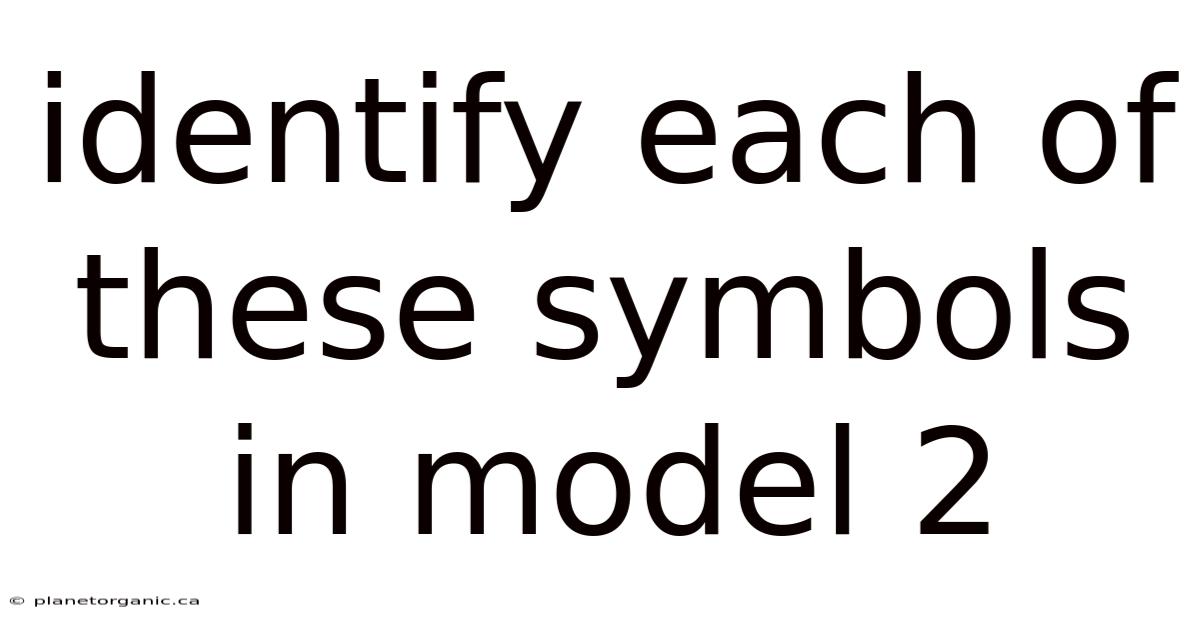 Identify Each Of These Symbols In Model 2
