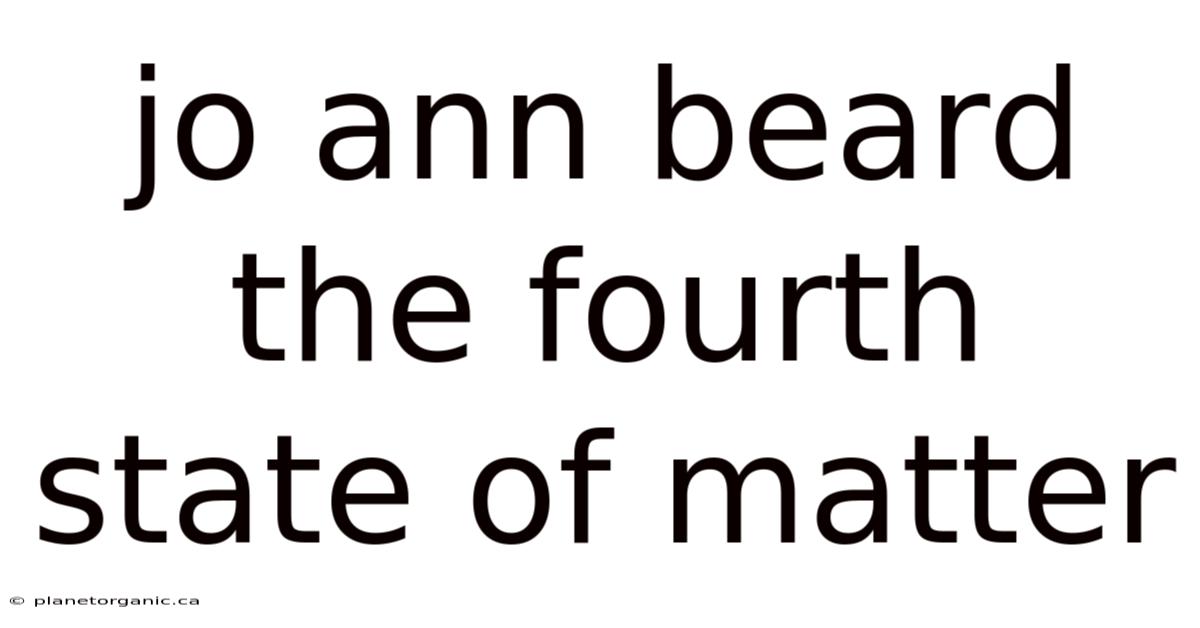 Jo Ann Beard The Fourth State Of Matter