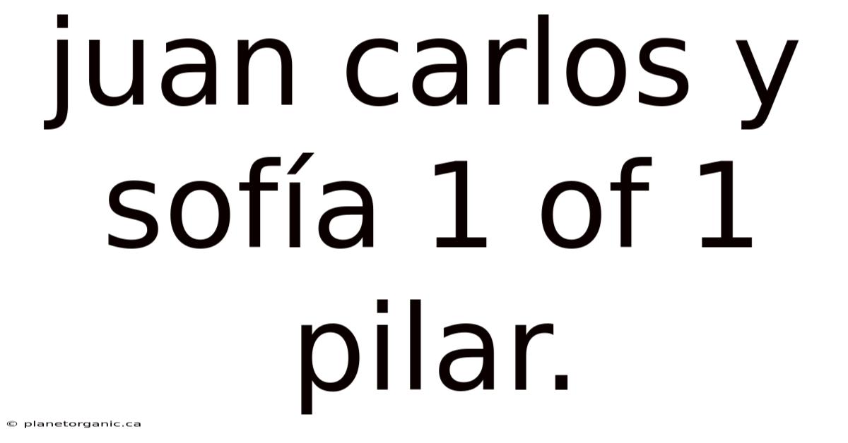 Juan Carlos Y Sofía 1 Of 1 Pilar.