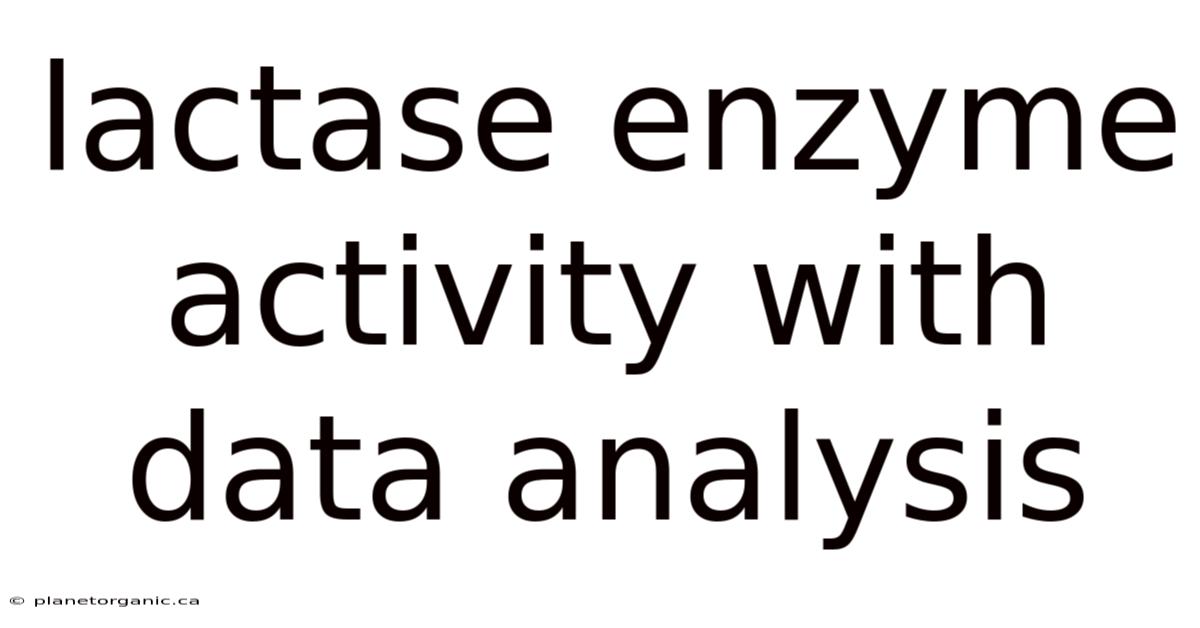 Lactase Enzyme Activity With Data Analysis