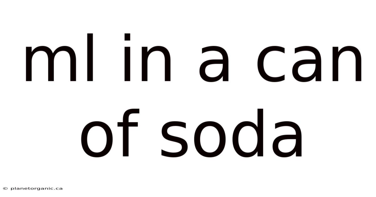 Ml In A Can Of Soda