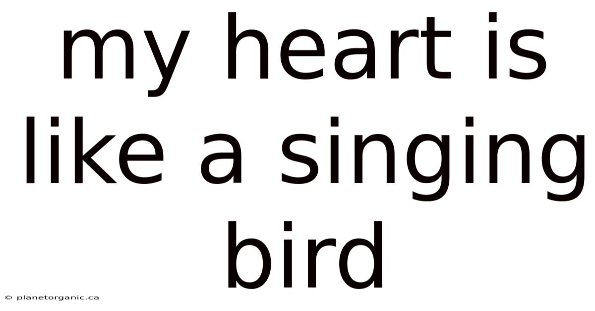My Heart Is Like A Singing Bird