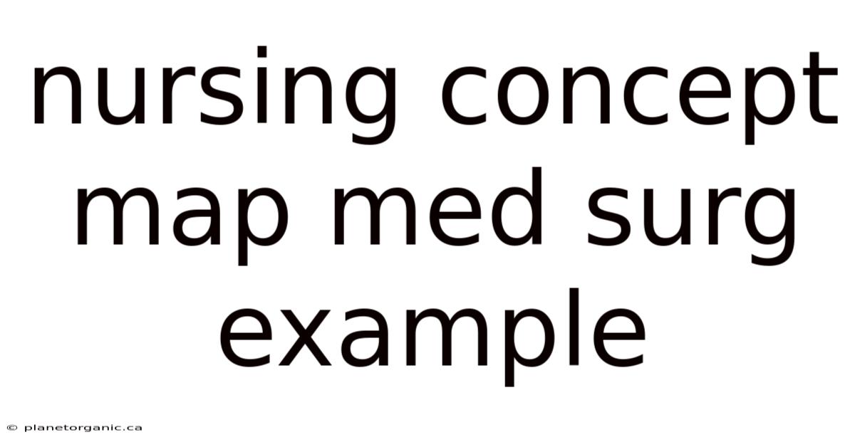 Nursing Concept Map Med Surg Example
