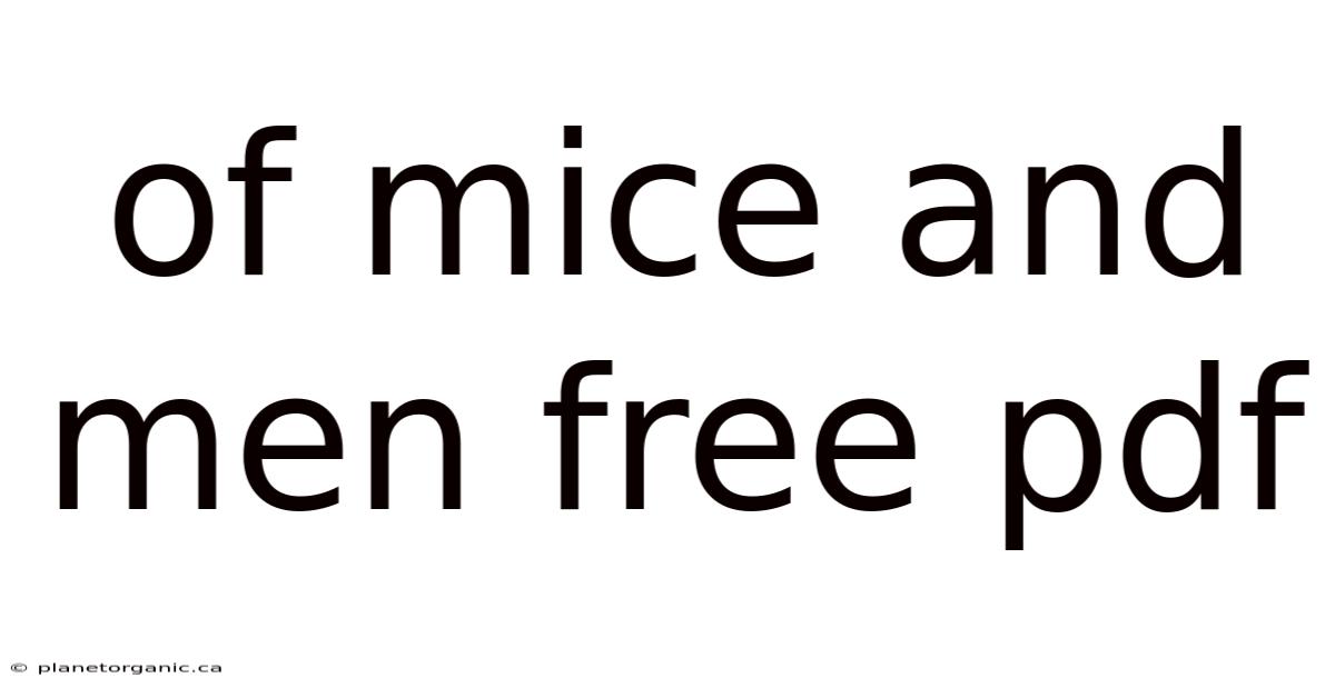 Of Mice And Men Free Pdf