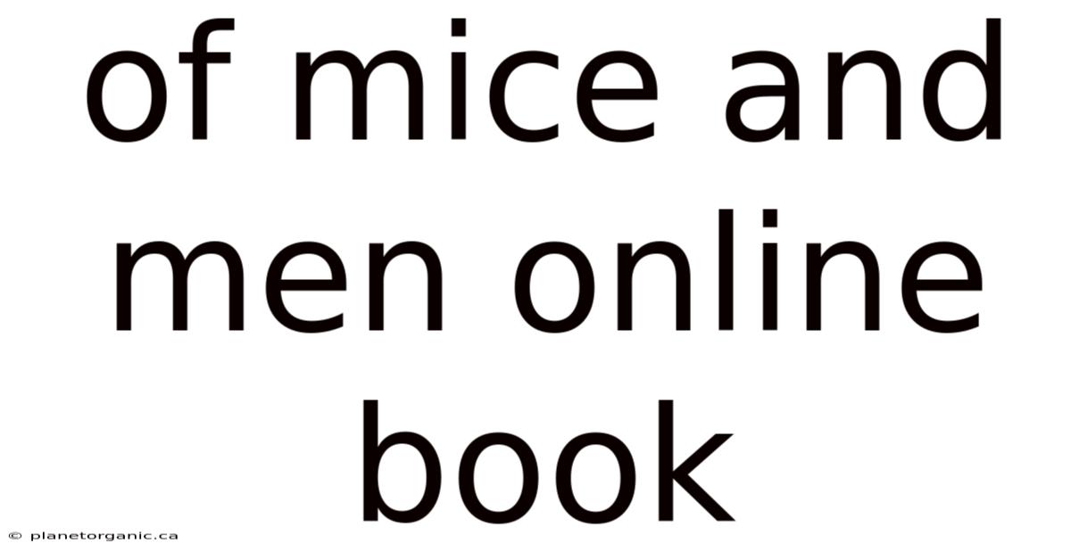 Of Mice And Men Online Book