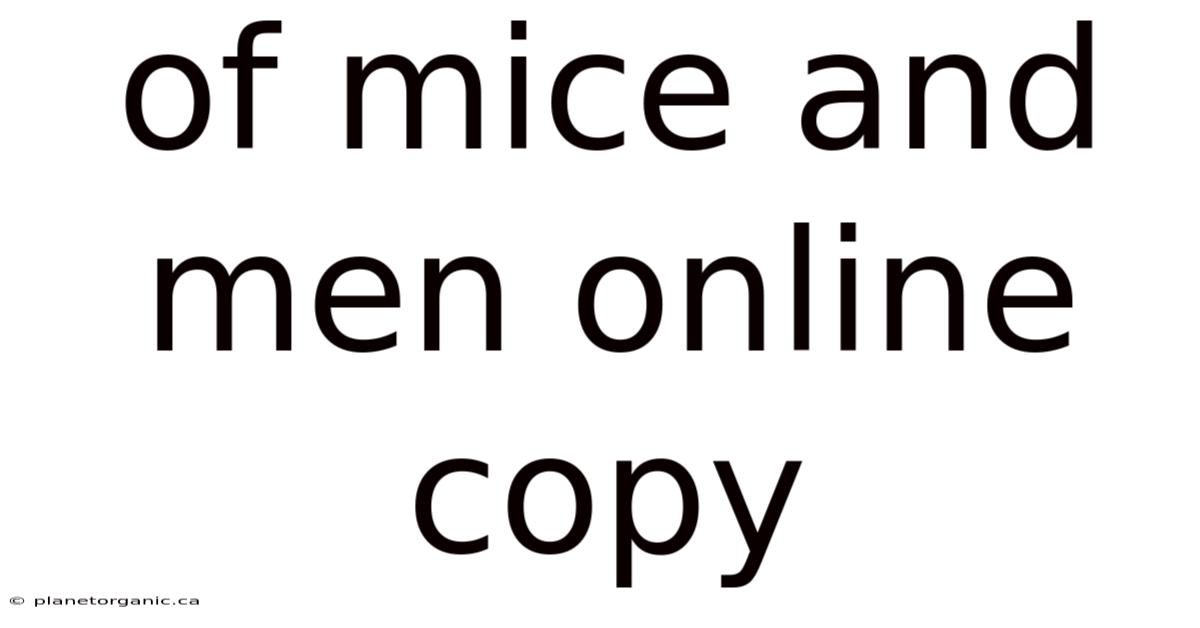 Of Mice And Men Online Copy