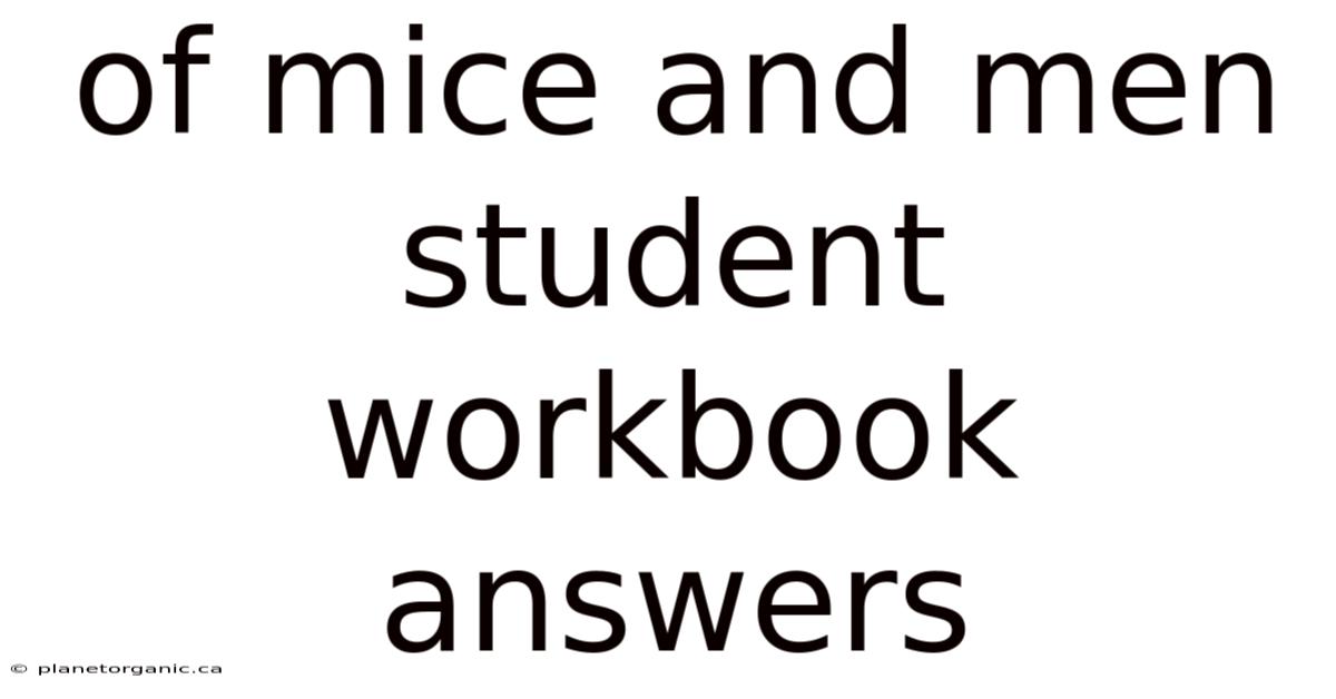 Of Mice And Men Student Workbook Answers