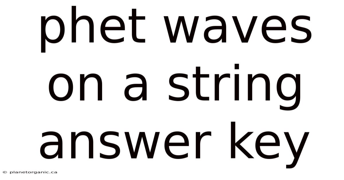 Phet Waves On A String Answer Key