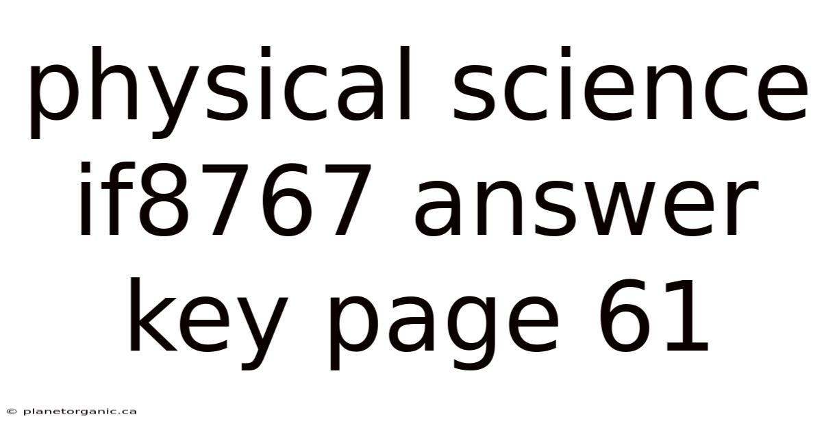 Physical Science If8767 Answer Key Page 61