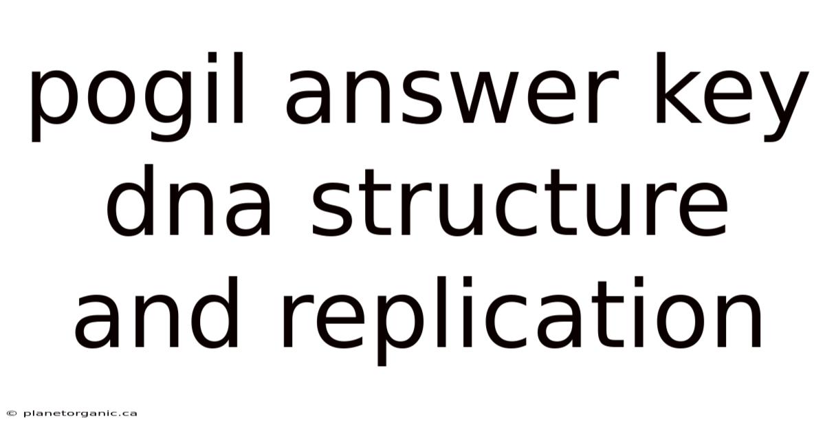 Pogil Answer Key Dna Structure And Replication