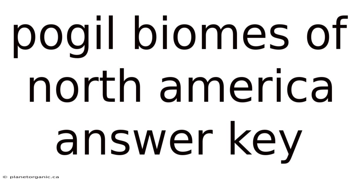 Pogil Biomes Of North America Answer Key