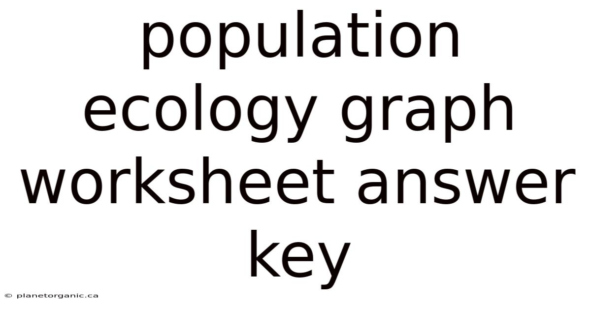 Population Ecology Graph Worksheet Answer Key