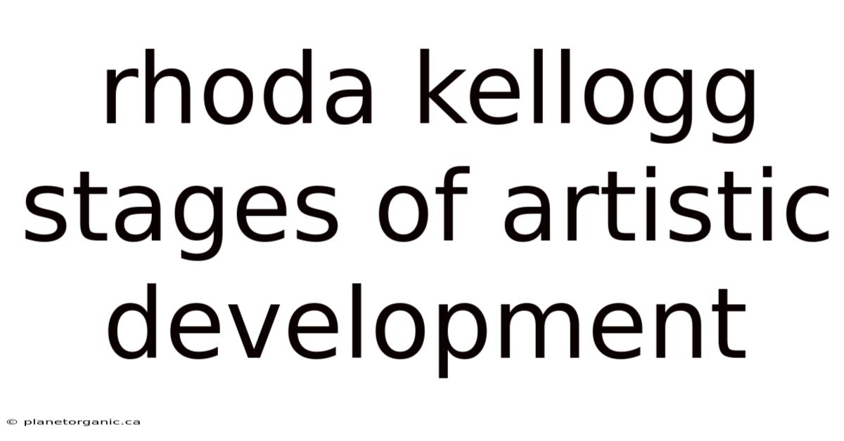 Rhoda Kellogg Stages Of Artistic Development