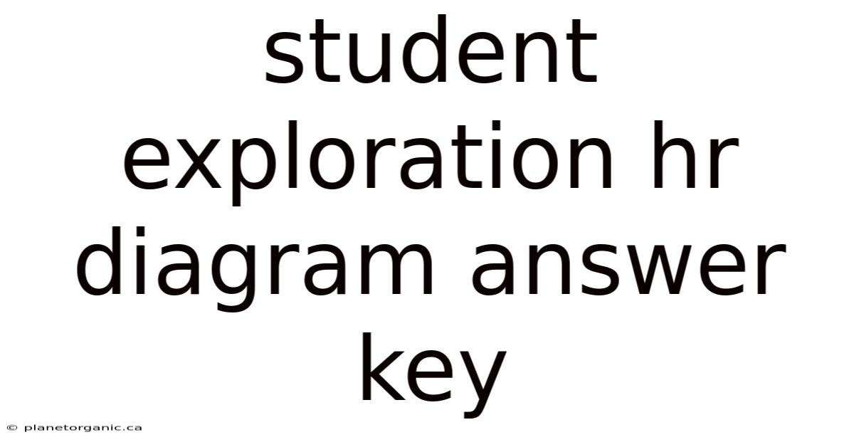 Student Exploration Hr Diagram Answer Key
