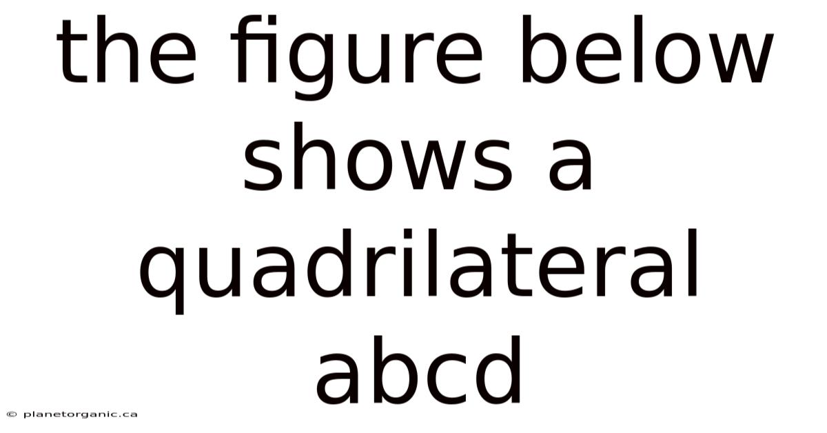 The Figure Below Shows A Quadrilateral Abcd