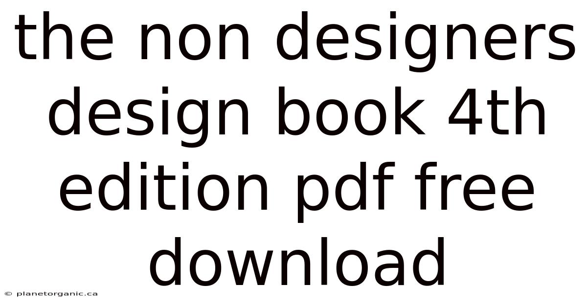 The Non Designers Design Book 4th Edition Pdf Free Download