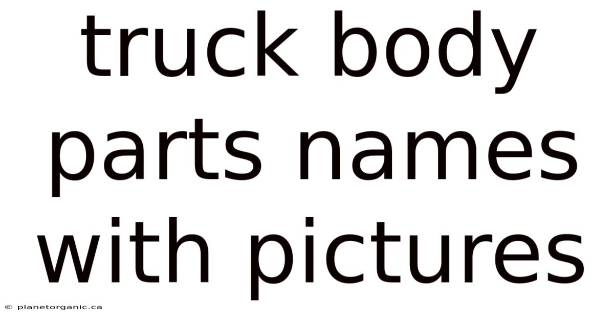 Truck Body Parts Names With Pictures