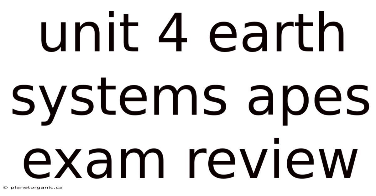Unit 4 Earth Systems Apes Exam Review