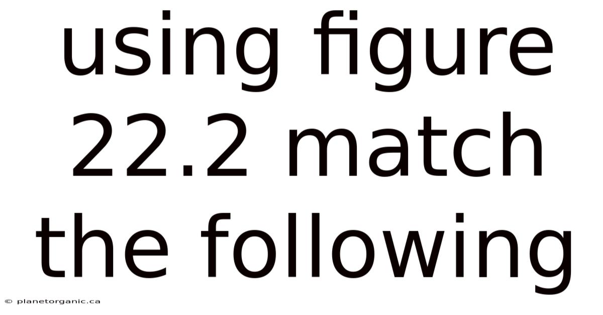 Using Figure 22.2 Match The Following
