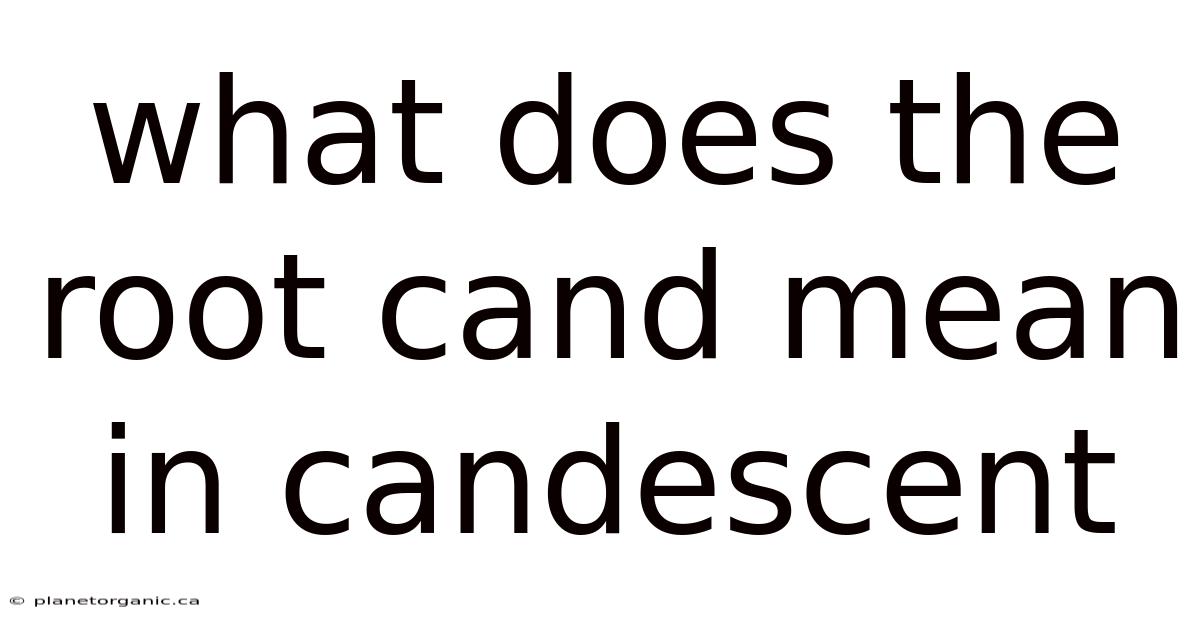 What Does The Root Cand Mean In Candescent