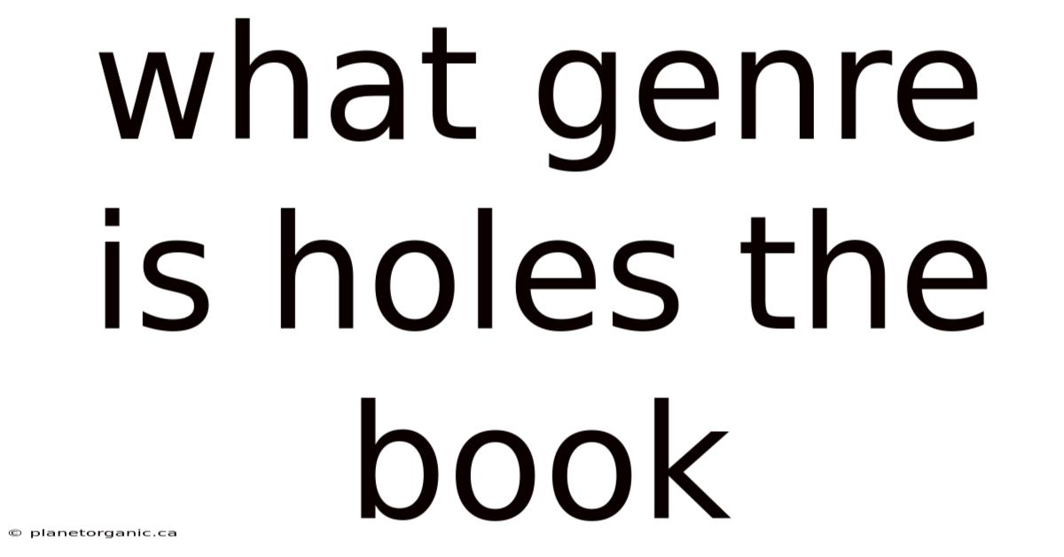 What Genre Is Holes The Book