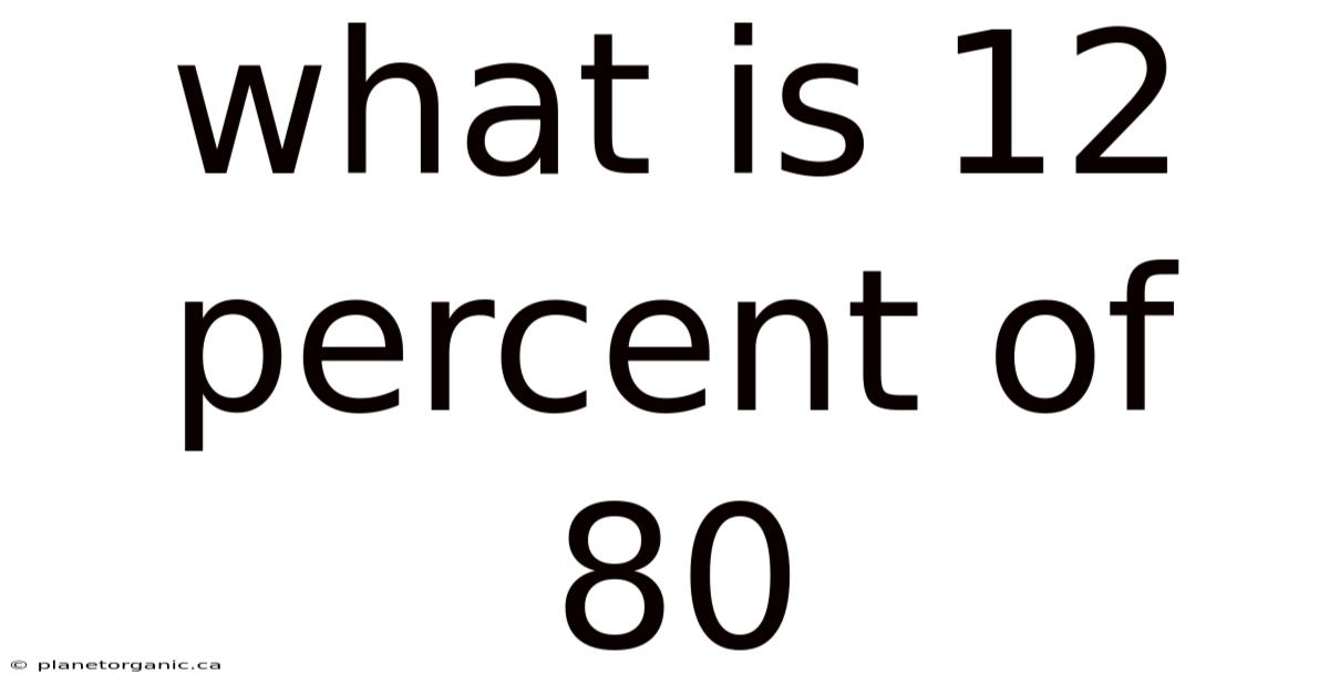 What Is 12 Percent Of 80